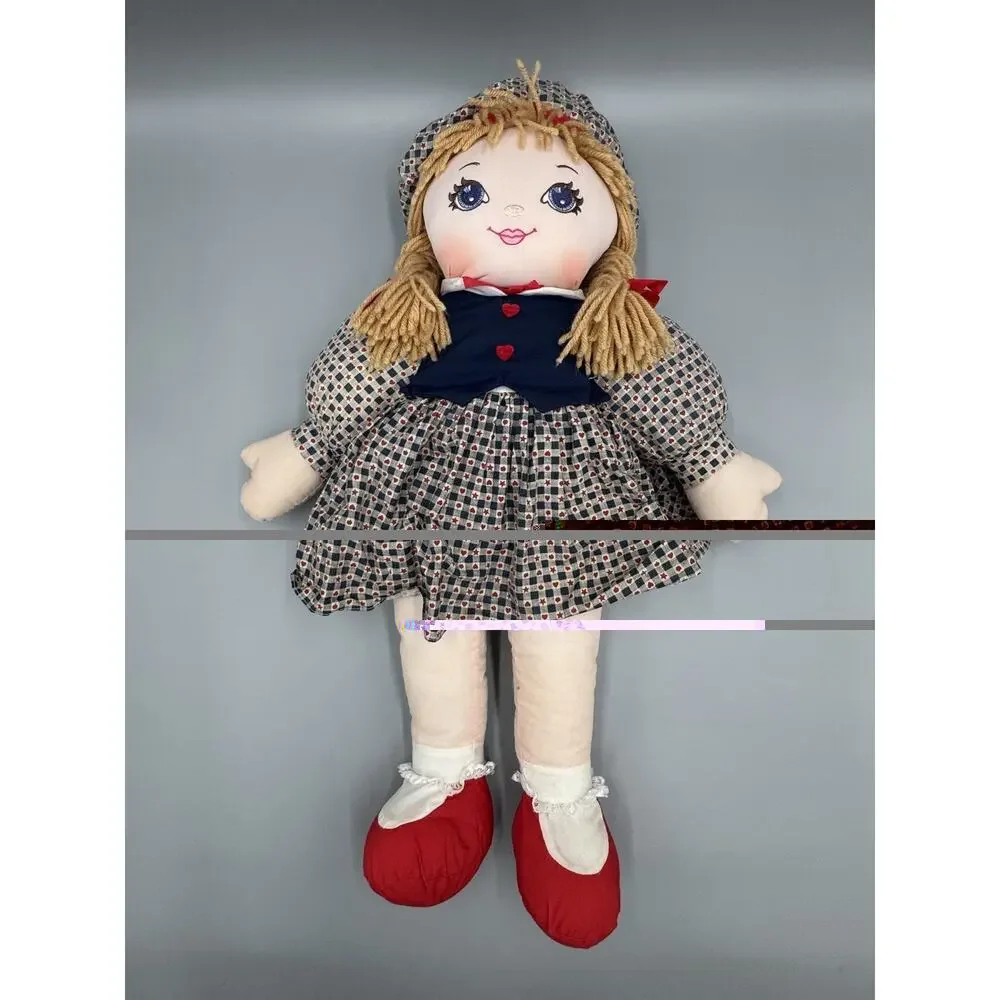 Vintage Sweetie Mine Soft Cloth Ragdoll Brook Country Girl 24” Blue Eyes